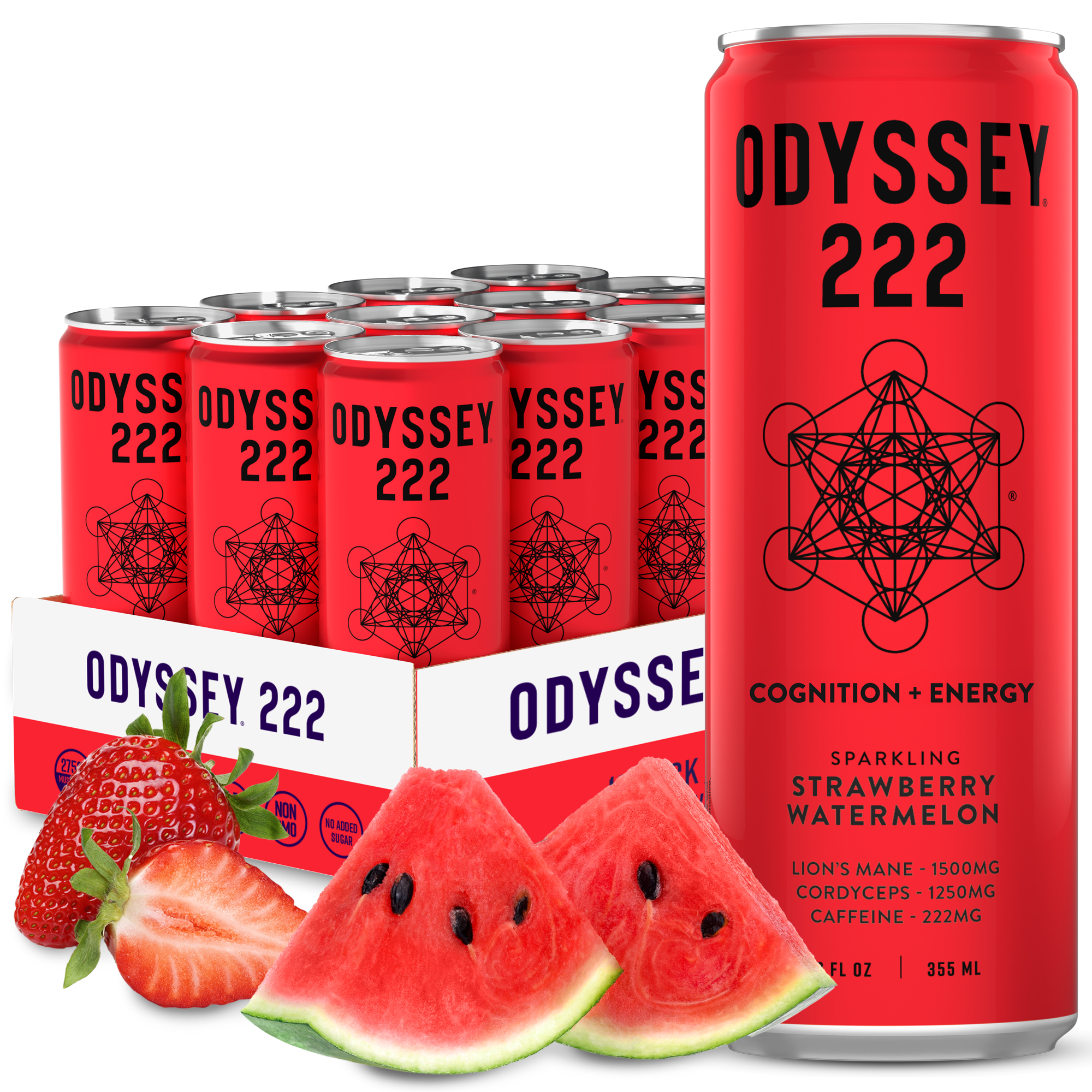 Strawberry Watermelon 222 Sparkling Energy Drink - 222mg