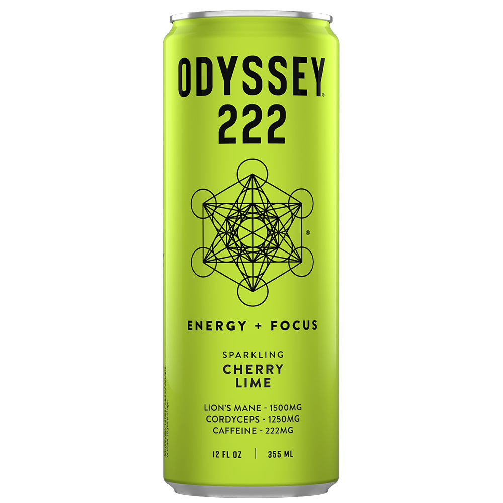 Cherry Lime 222 Sparkling Energy Drink - 222mg Caffeine - 12 Pack