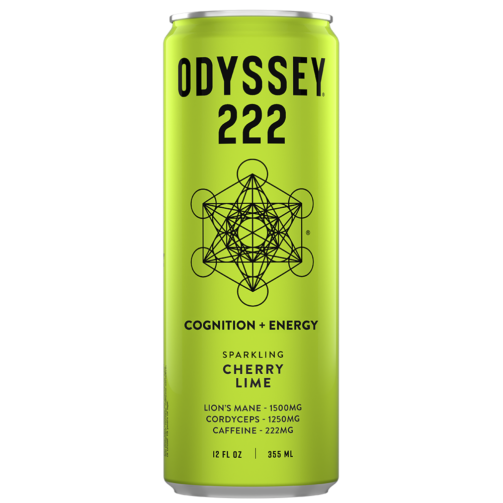 Cherry Lime 222 Sparkling Energy Drink - 222mg Caffeine - 12 Pack