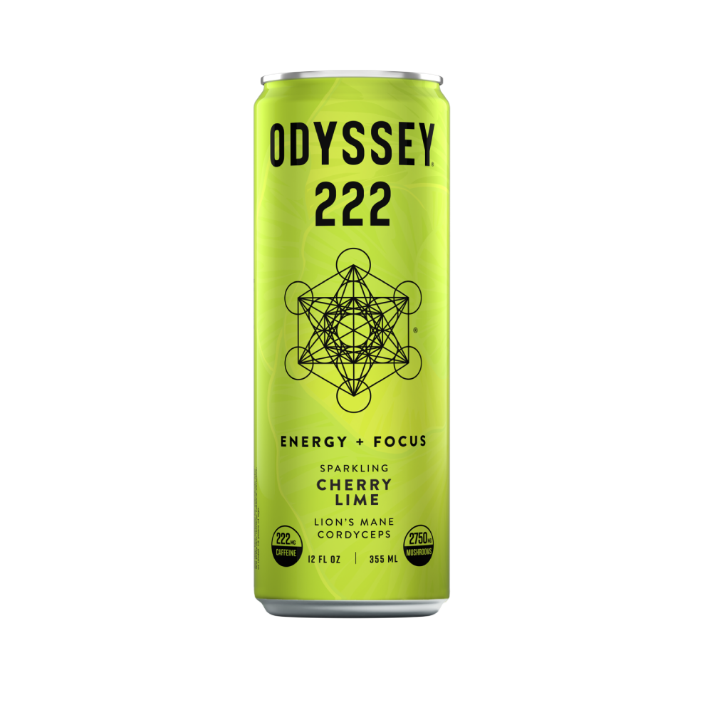 Cherry Lime 222 Sparkling Energy Drink - 222mg Caffeine - 12 Pack